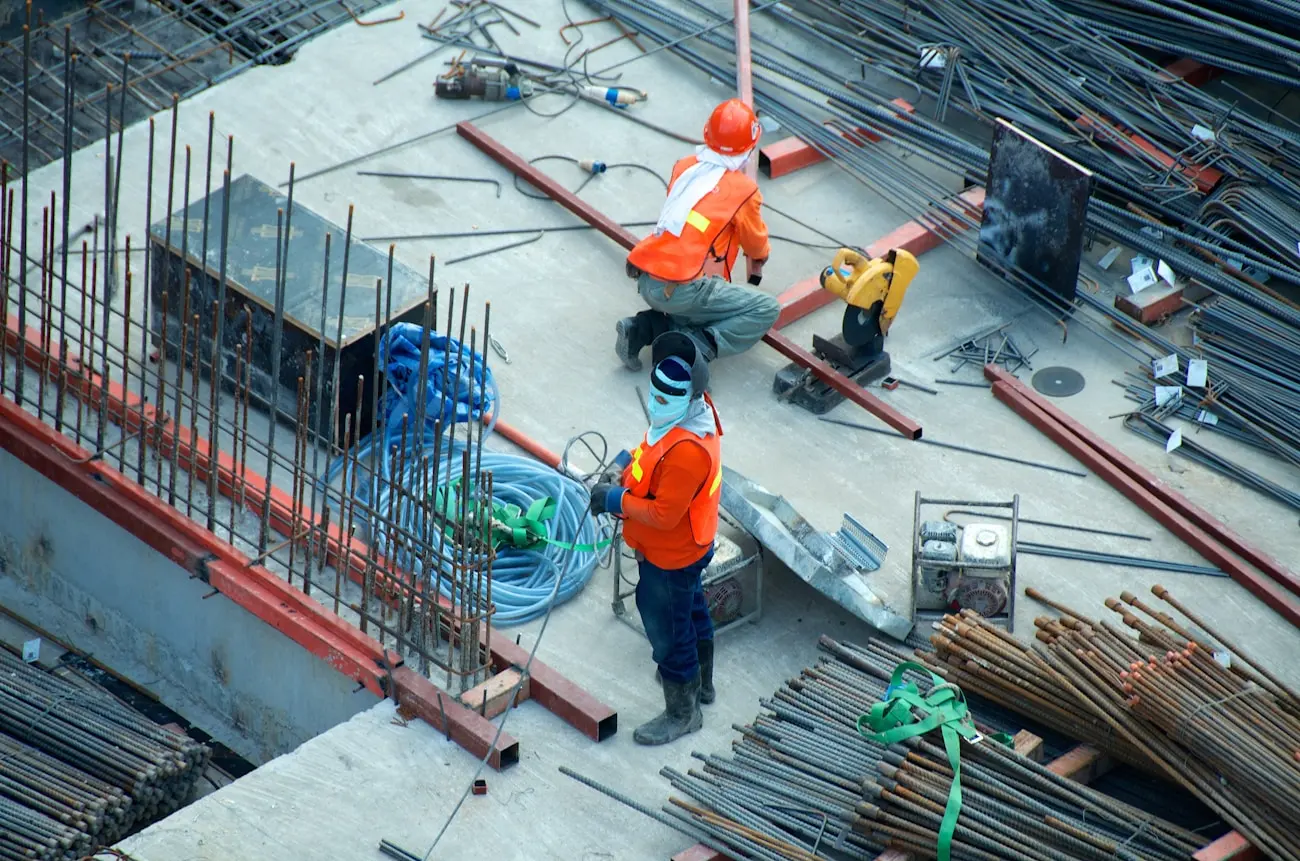 Residential construction professional reviewing a project